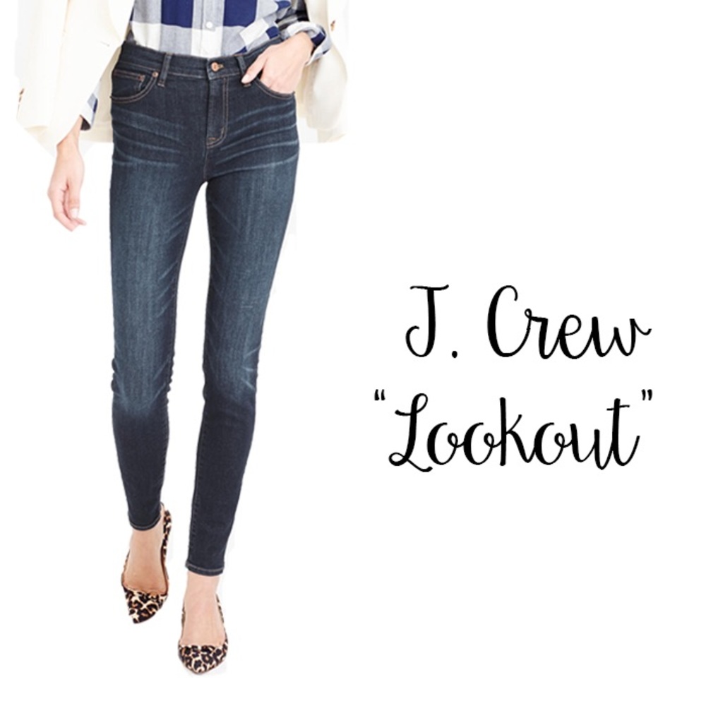 New J.Crew high rise dark rinse jean